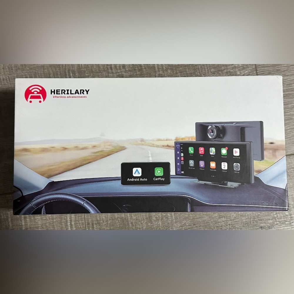 Portable Carplay Screen with 4K Dash Cam, Bluetooth Car Audio Stereo Receiver,‎